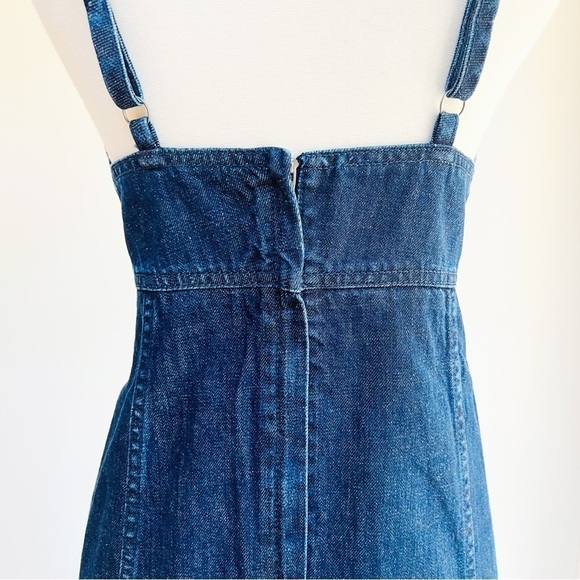 Madewell Denim Cami Midi Dress. Size 6 - Picture 9 of 12